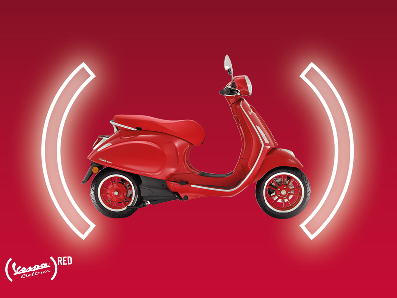 Nouvelle Vespa Elettrica RED |Tous unis contre les pandémies